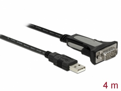 Cablu USB la Serial RS-232 DB9 FTDI 4m, Delock 66323